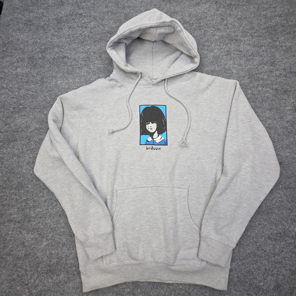 Birdhouse Skateboards Hoodie Mens Medium Gray Shawn Hale Anniversary Graphic